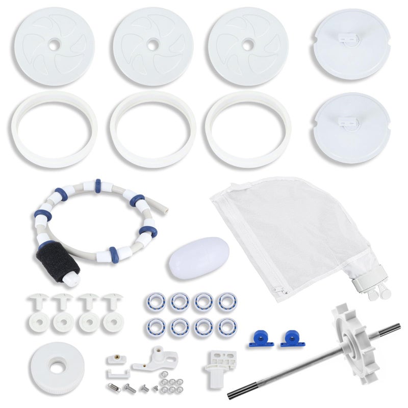 Kefly Pool Cleaner Rebuild Repair Replacement Kit for Polaris Zodiac Pool Cleaner 280 with Wheel, Tire, Drive Shaft, Turbine Bearing, All Purpoe Bag, Sweep Hose, Wheel Bearing, Tailsweep Pro - Image 1